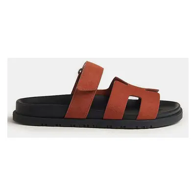 Hermes Orange Canyon Rubber Chypre Sandal