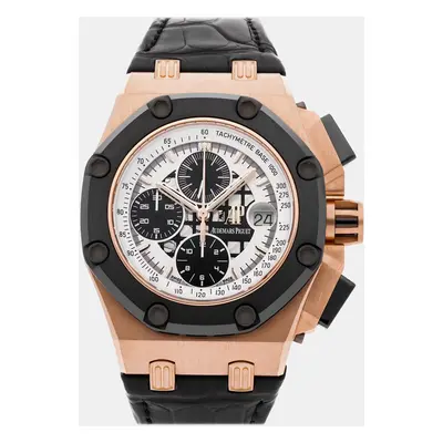 Audemars Piguet White 18k Rose Gold Royal Oak Offshore 26078RO.OO.D002CR.01 Automatic Men's Wris