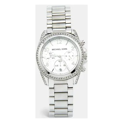 Michael Kors Silver Stainless Steel Crystal Blair MK5165 Women's Wristwatch