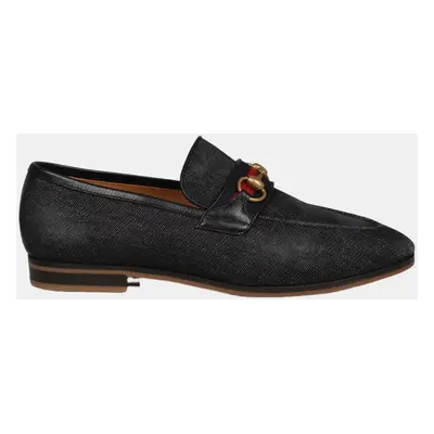 Gucci Black Denim Horsebit Loafers EU