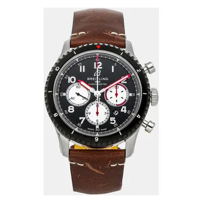 Breitling Black Stainless Steel Aviator AB01194A1B1X2 Automatic Men's Wristwatch mm