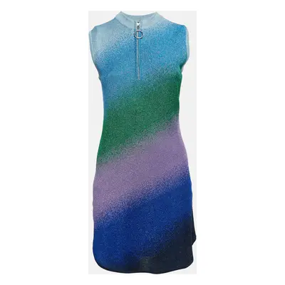 Maje Multicolor Lurex Knit Sleeveless Mini Dress