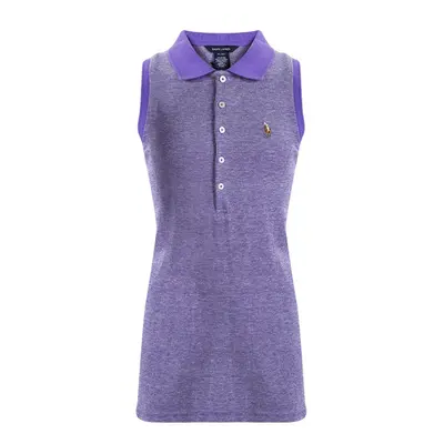 Ralph Lauren Purple Honeycomb Knit Sleeveless Polo T-Shirt