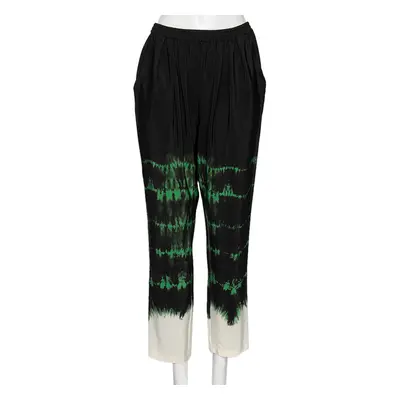 Stella McCartney Black Tie-Dye Printed Silk Pants