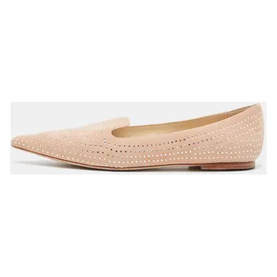 Jimmy Choo Pink Suede Calix Ballet Flats Size