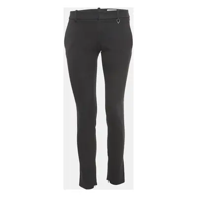 Gucci Black Cotton Blend Slim Fit Formal Trousers