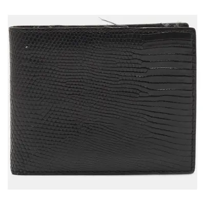 Prada Black Lizard Bifold Wallet