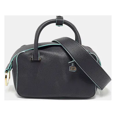 Delvaux Black Leather Mini Cool Box Shoulder Bag