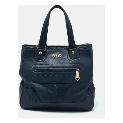 D&G Blue Leather Satchel