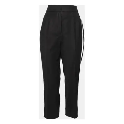 Dolce & Gabbana Black Wool Contrast Trimmed Pants