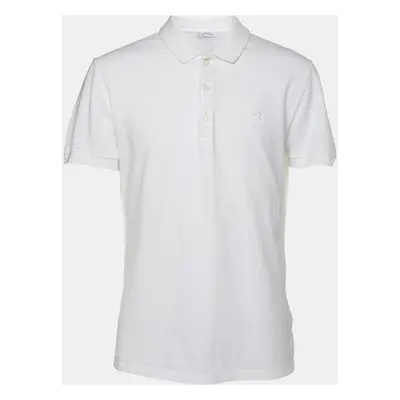 Versace White Cotton Polo Shirt