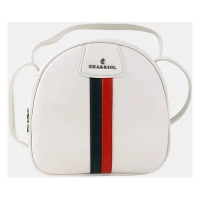 Charriol White Leather Conic Handbag