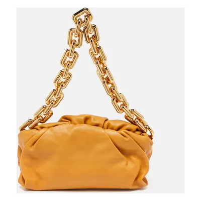 Bottega Veneta Mustard Leather Chain Pouch