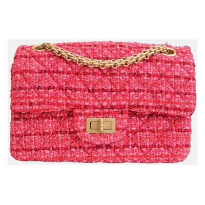 Chanel Pink Tweed Reissue 2.55 Shoulder Bags