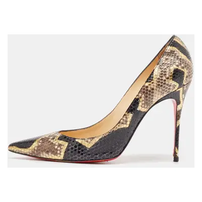 Christian Louboutin Multicolor Python Leather Pigalle Follies Pumps Size 39.5