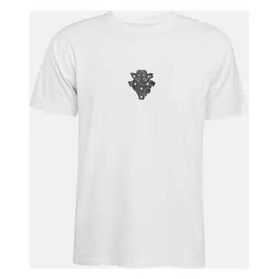 Burberry White Elephant Print Cotton Jersey T- Shirt