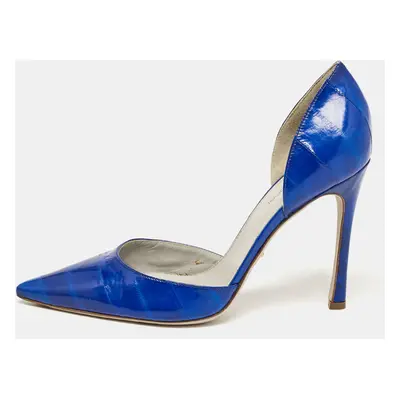 Sergio Rossi Blue Eel D'orsay Pumps Size