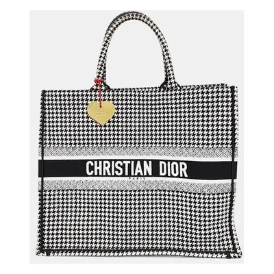 Christian Dior Black Canvas Book Tote Bag