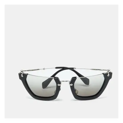 Miu Miu Black/Grey Gradient SMU12Q Wink Semi-Rimless Sunglasses