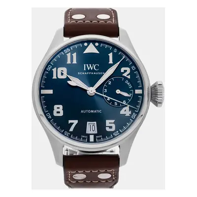 IWC Blue Stainless Steel Big Pilot's IW5009-08 Automatic Men's Wristwatch mm