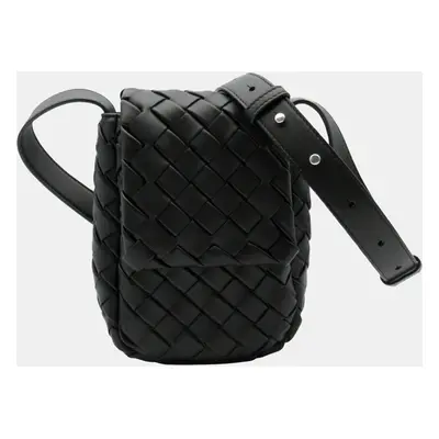 Bottega Veneta Black Calf Leather Shoulder Bag