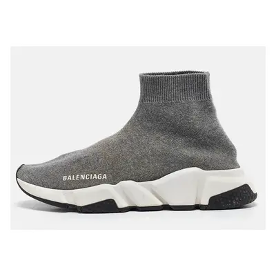 Balenciaga Grey Knit Fabric Speed Trainer Sneakers Size