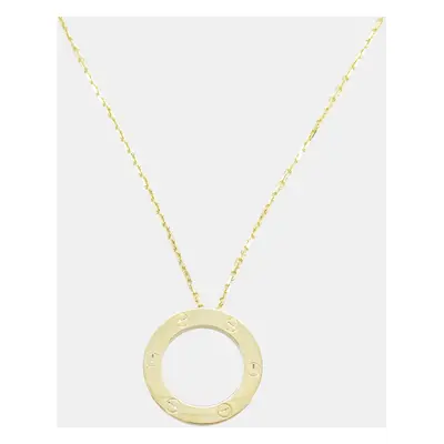 Cartier Love Circle Necklace 18k Yellow Gold Gold Metal