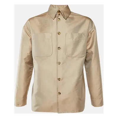 Fendi Beige Synthetic Button Front Coat