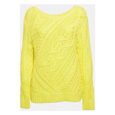 Polo Ralph Lauren Yellow Cotton Cable Knit Sweater