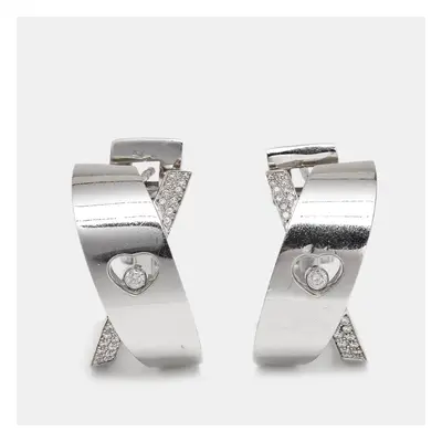 Chopard Happy Diamonds 18k White Gold Earrings