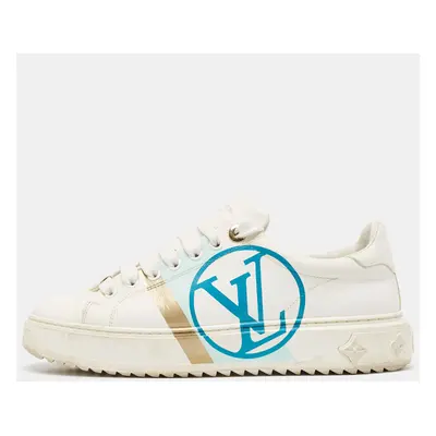 Louis Vuitton White Leather Time Out Sneakers Size