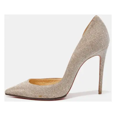 Christian Louboutin Metallic Lurex Fabric Iriza Pumps Size