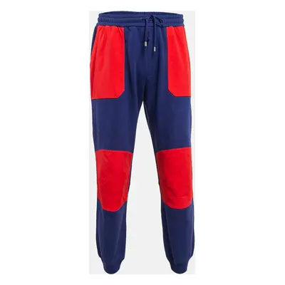 Gucci X The North Face Blue Colorblock Cotton Knit and Nylon Sweatpants