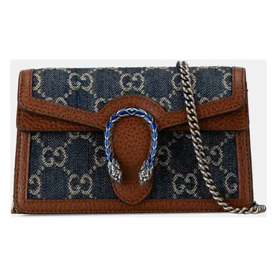 Gucci Blue/Brown Denim Super Mini GG Dionysus Crossbody Bag