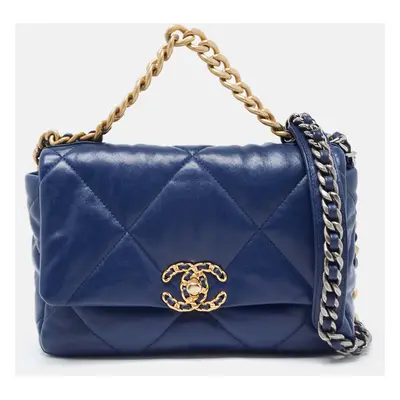 Chanel Blue Quilted Leather Flap Bag