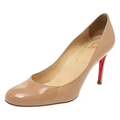 Christian Louboutin Beige Patent Leather Simple Pumps Size 37.5