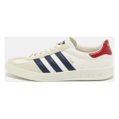 Adidas x Gucci White Leather and Suede Gazelle Low Top Sneakers Size