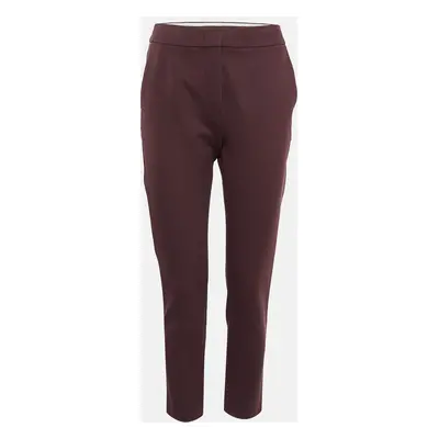 Max Mara Burgundy Jersey Formal Trousers