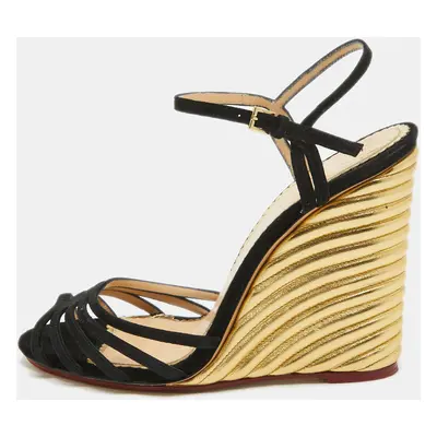 Charlotte Olympia Black Sandals Ankle Strap Sandals Size