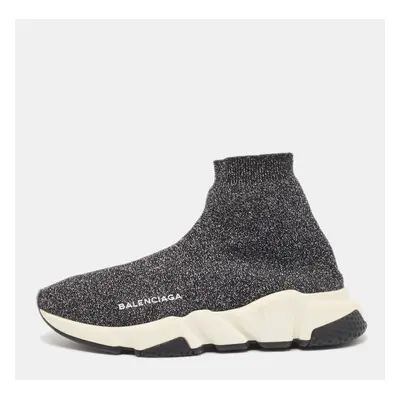 Balenciaga Two Tone Knit Fabric Speed Trainer Sneakers Size