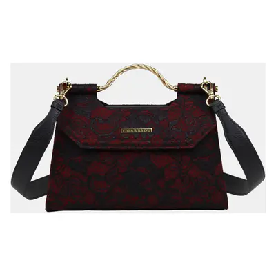 Charriol Red Leather Celtic Malia Handbag