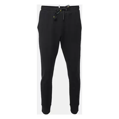 Fendi Black Stretch Knit Logo Tape Detailed Trackpants