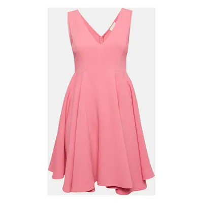 Sandro Pink Gauze Sleeveless Flared Mini Dress