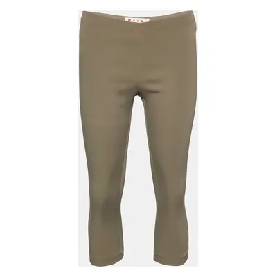 Marni Beige Stretch Cropped Leggings