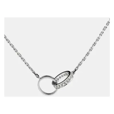 Cartier Love Interlocking Diamonds 18k White Gold Necklace