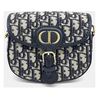 Dior Navy Blue Oblique Canvas Small Bobby Shoulder Bag