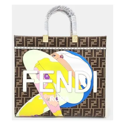 Fendi Brown PVC Sunshine Tote Bag