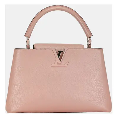 Louis Vuitton Magnolia Pink Taurillon Leather Capucines MM Top Handle Bag