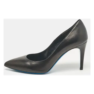 Loriblu Black Leather Pointed Toe Pumps Size