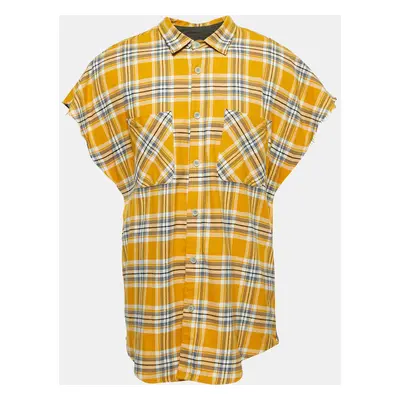 Fear of God Yellow Tartan Wool Button Front Cutoff Shirt